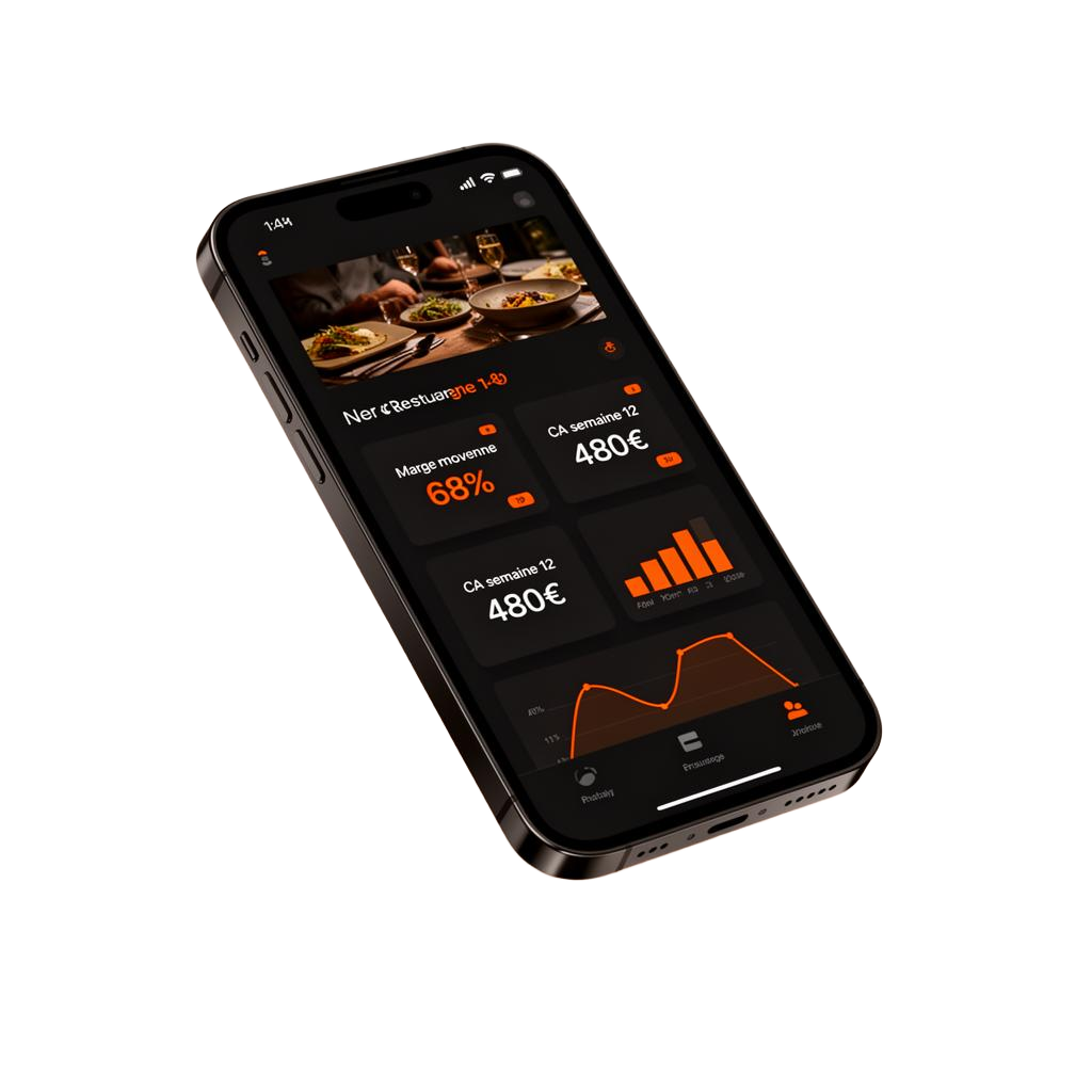 Capture écran 1PAKCHEF — Calcule tes marges